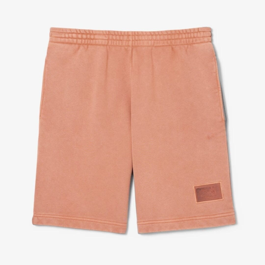 Washed Effect Cotton Fleece Shorts