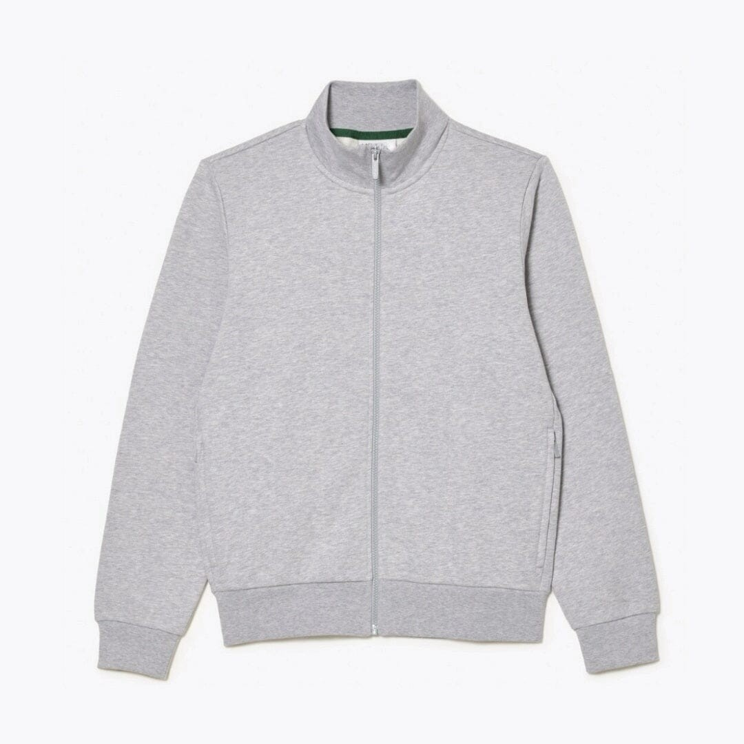 Zip-Up High Neck Fleece Sweatshirt